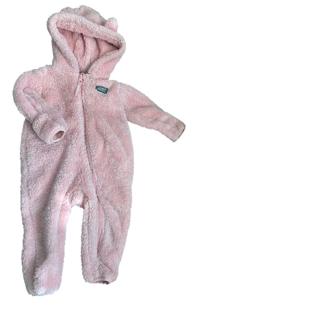 Eddie Bauer Infant Sz 18M Bunting Suit Toddler Girls Pink Fleece Baby Onesie